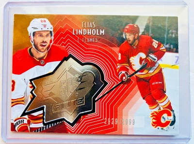 2021-22 UPPER DECK EXTENDED HOCKEY SPX FINITE SF-7 ELIAS LINDHOLM FLAMES /2999 - Image 1 of 3