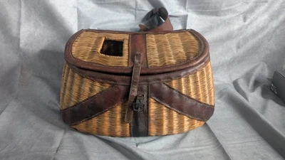 Antigua pesca con mosca sauce trucha creel con eslinga de hombro años 30 ¡¡Bonito!!! Foto 1 de 4