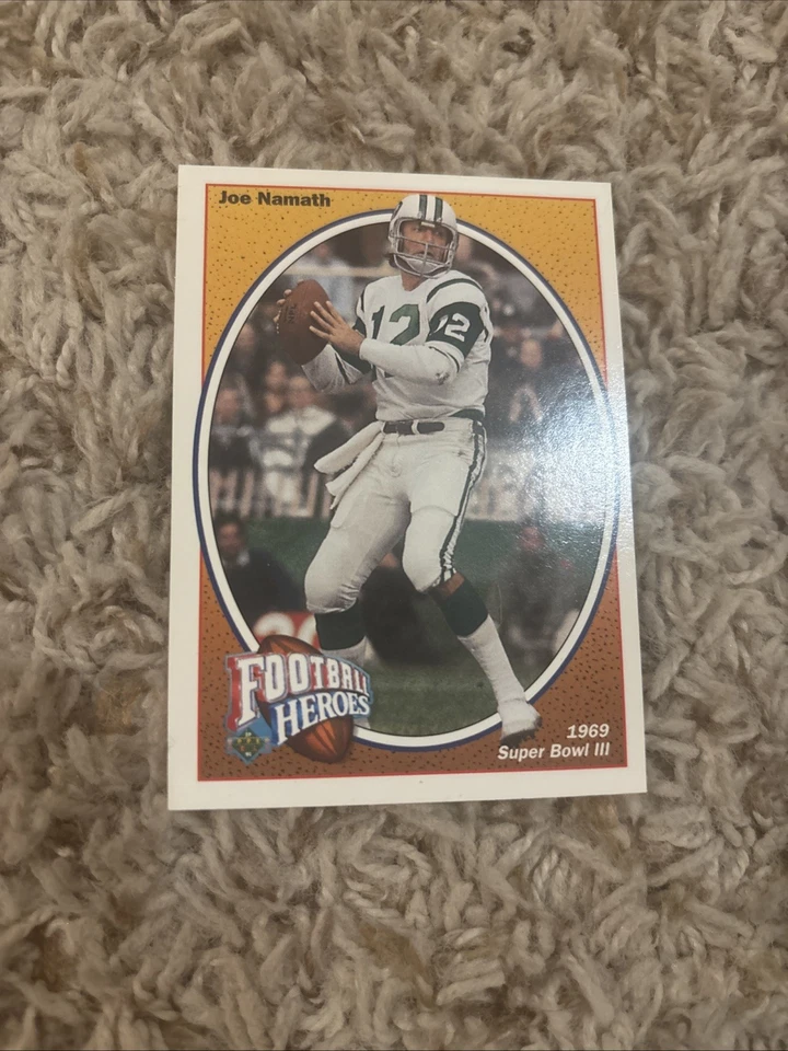 1991 Upper Deck Football Heroes Joe Namath #14 Insert New York Jets  - Image 1 of 1