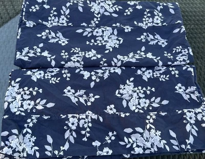 Charisma Microfiber Floral King Pillow Cases Set of 2 Blue White - Image 1 of 4