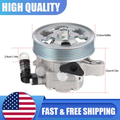 Power Steering Pump With Pulley Fits For Acura RSX TSX Honda Accord CR-V Element - Image 1 of 4