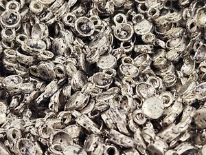 50 pcs Vintage Antique Silver Plated 10mm Connector Spacer Beads Crafts Jewelry - Picture 1 of 2