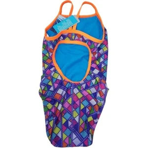 Speedo Pro Lt Flip Turns Propel One Piece Girls 28 Purple, Multicolor - Picture 1 of 3