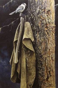 Robert Bateman - Wrangler's Campsite - Gray Jay - Litografía S/N - Firmada - COMO NUEVO - Imagen 1 de 1
