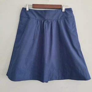 J. Crew Skirt Womens Size 6 Blue Pockets Cotton Lined Business Casual - Picture 1 of 4