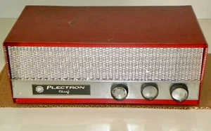 1967 PLECTRON Red CHIEF Vintage Tube FM Radio Receiver ~ Powers On - Picture 1 of 13