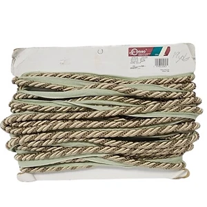 Conso Cord Trim With Lip 19 Yards Gold/Green Upholstery Pillow Drapes Color EL04 - Picture 1 of 4