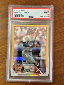 2023 Topps Series 2 #395 James Outman Gold Foil PSA 9 MINT - Picture 1 of 2