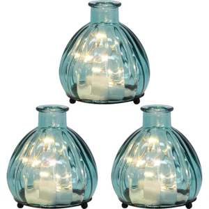 3x LVD Lantern LED Midi Shimmer Decorative Lighting Tabletop 9.5cm Home Decor - Picture 1 of 2