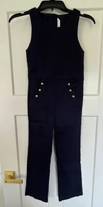 Janie & Jack Jumpsuit Girls Sz 8 Navy Blue Romper NEW NWT - Picture 1 of 12