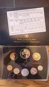 2005 Royal Canadian Mint 40th Anniversary Gold Plated Flag Proof Set