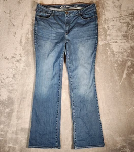 Eddie Bauer Jeans Women's Size 18 39X34 Blue Curvy High-Rise Boot Cut - Picture 1 of 21