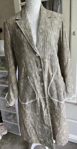 Renaissance Avoca Ireland Women’s Long Jacket Duster Coat Wedding Races Green 14 - Picture 1 of 21