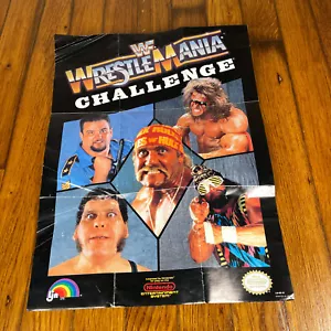 Wrestlemania Challenge Insert Poster LJN Power Line Up LJN-W9-US NES Nintendo - Picture 1 of 3