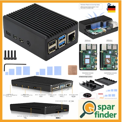 Geekworm Raspberry Pi 4 Aluminium Case, Passive Kühlung - Bild 1 von 4