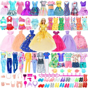 50 pcs/set Doll Clothes and Accessories Princess Dress Outfit for 11.5'' Kid Toy - Picture 1 of 9