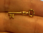 Gold Tone Skeleton Key lapel  jacket hat Pin Unsigned tie tack haunted house