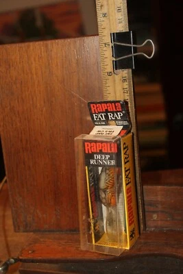 Vintage Fishing Lure Plug Rapala In Box Fat Rap Deep Runner Crawdad FR-5 CW - Image 1 of 4