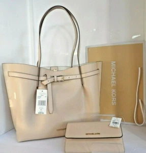 NWT Michael Kors Large Emilia Tote (2-Combo Set) & Wallet- Color: Buff - Picture 1 of 12
