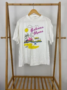 Vintage T-Shirt Bahama Mama Katze im Bikini am Strand sexy weiß dünn Gr. XXL - Bild 1 von 7
