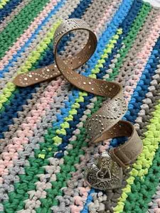 Guess Vintage Leather Belt With Many Metal Details Women’s Size ONE SIZE - Picture 1 of 6