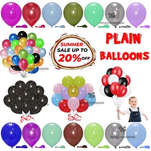 100 X GLOBOS GLOBOS DE LÁTEX LISOS helio calidad fiesta cumpleaños boda - Imagen 1 de 19