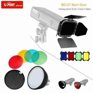 Godox AD-S2 Reflector+AD-S11 Color Filter+BD-07 Barn Door For AD200 AD200pro - Picture 1 of 12