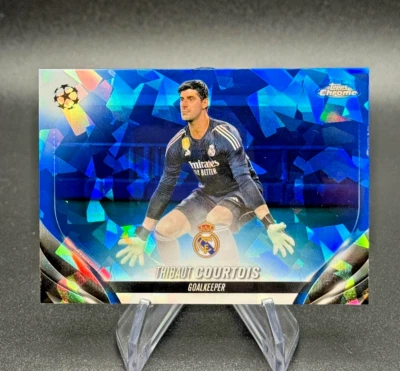 Thibaut Courtois 2023-24 Topps Chrome UCC Sapphire Refractor #100 Real Madrid CF - Image 1 of 4