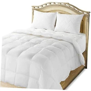 Maxi Down Alternative Bed Comforter 100% Cotton Cover 300 Thread Count, Twin - Picture 1 of 8
