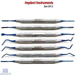 Dental Tunneling Procedure Titanium Implant Blue Coated Dentistry Instruments - Picture 1 of 5