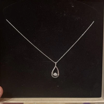 Collana Argento Con Pendente Zircone - Immagine 1 di 2