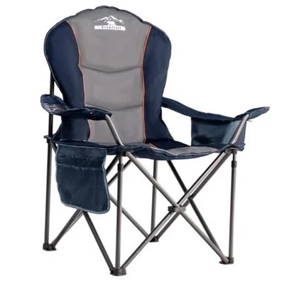Cadeira de acampamento oversized cadeira dobrável com refrigerador X-Grande/1 peça azul e cinza - Imagem 1 de 4