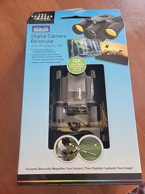 Sharper Image 10x25 Digital Camera Binoculars #1617494 Accs Kit Inc. New - Image 1 of 3