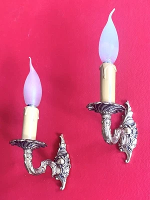 Paire d’Appliques en bronze véritable Louis XV Fabrication Française 1970 - Photo 1/4