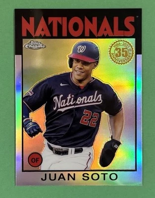 2021 Topps Chrome Juan Soto #86BC-4 1986 Topps - Image 1 of 2