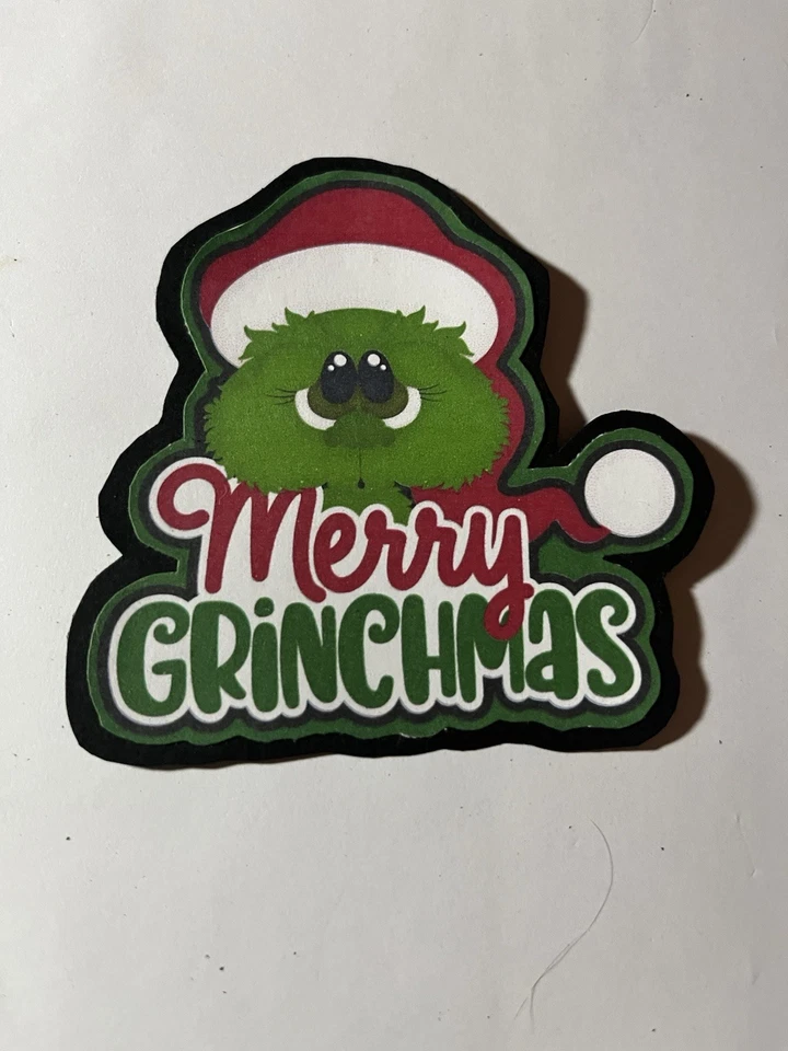 Adorno troquelado Merry Grinchmas-premade Foto 1 de 1