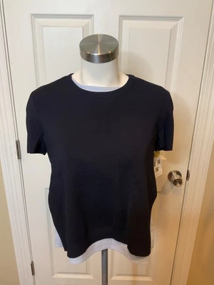 Suéter Combo Alice + Olivia Empleado Azul Marino Manga Corta, Talla M Foto 1 de 4