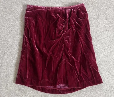 Falda Anthropologie Mujer 6 Rojo Terciopelo Acanalado Frontal Abertura Forrada Midi  Foto 1 de 4