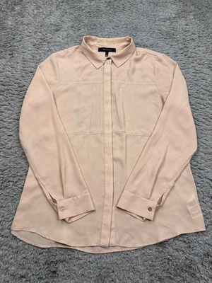 Blusa Camisa Robert Rodriguez Top Mujer Mediana Beige Campesina Lagenlook Abotonada Foto 1 de 4