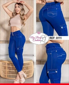 Jeans Bon Bon up Levanta cola colombianos butt lifter high waist fashion 8111 - Picture 1 of 5