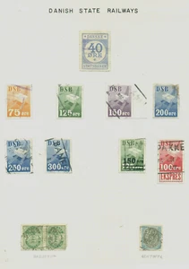 DENMARK Group of STATE RAILWAY STAMPS/CANCELS, VF - Picture 1 of 1