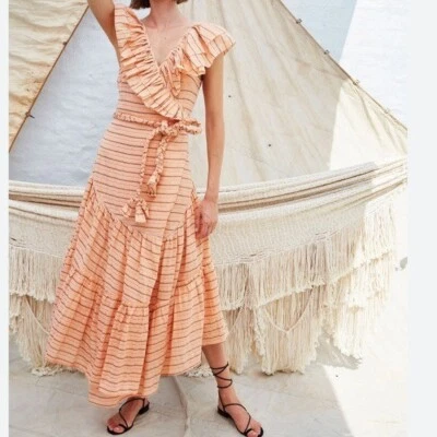 Apiece Apart Dress Nueva Costa Maxi  inBlush orange size 0 - Image 1 of 4