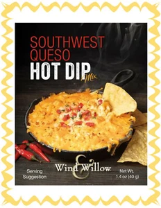 WIND AND WILLOW 1 paquete Southwest Queso Hot Dip Mix ~ 16 porciones ~ ¡Fácil de hacer! - Imagen 1 de 2