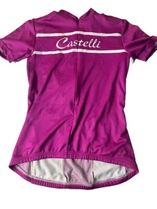 Top de ciclismo Castelli 1/4 cremallera cola caída poliéster rosa mujer talla S - Imagen 1 de 10