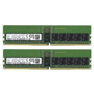 Samsung 64GB (2X32GB) DDR5 5600MHz ECC Registered Memory Ram M321R4GA3PB0-CWM - Picture 1 of 5