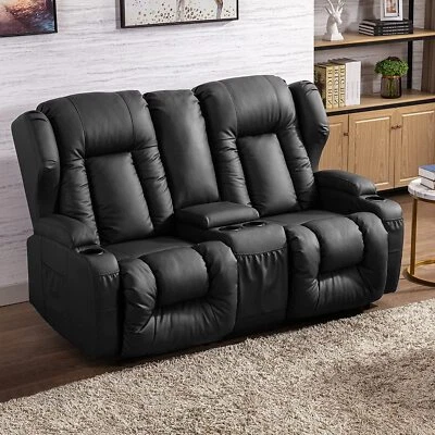 Modern Loveseat Reclining Couches Recliner Sofa Accent Chair Set for Living Room - Image 1 of 4