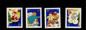 US Scott #3953-56, Booklet Singles  2005 Christmas 37c VF MNH - Picture 1 of 1