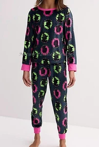 Wicked Pajamas Girls Size 4 5 6 7 8 10 Shirt Pants Set Glinda Elphaba Pink Green - Picture 1 of 3