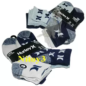 Hurley Athletic Quarter Crew Socken-verschiedene Farben 6/Paar Herren Large-8-12 - Bild 1 von 1