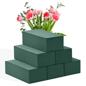 6 Pcs Floral Foam Blocks 7.8" L x 3.5" W x 2.4" H Plant Foam Green Dry & Wet ... - Picture 1 of 7